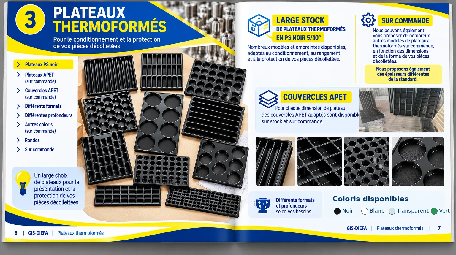Page 3 — Plateaux thermoformés