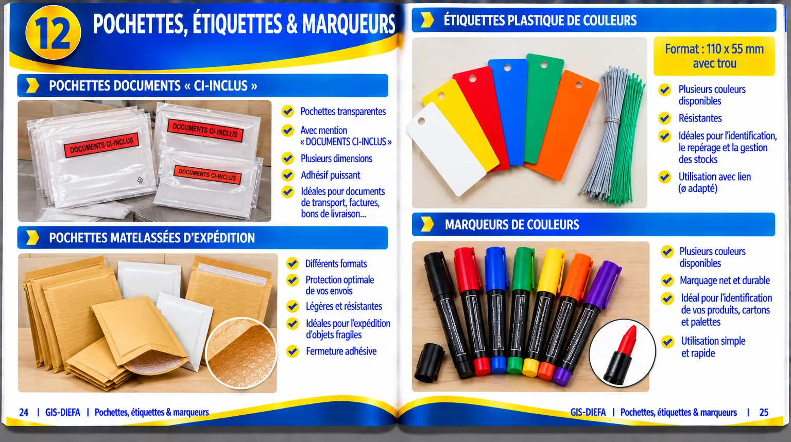 Page 12 — Expédition & marquage